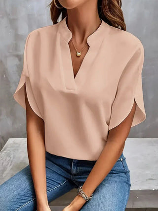Bluse für Damen - Stilvolles Top mit kurzen Ärmeln für den Sommer