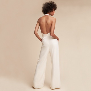Jumpsuit für Damen - Elegantes Jumpsuit mit weiten Beinen für Hochzeit