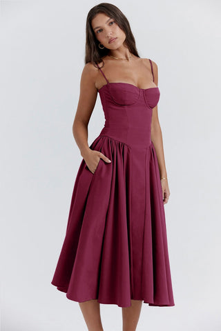 Midikleid für Damen - Elegantes Abendkleid für Hochzeiten und Partys