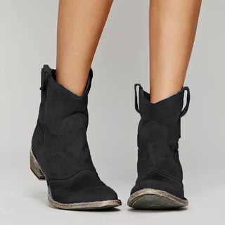 Western Stiefeletten - Bequeme Vintage Cowboy Stiefel für Damen