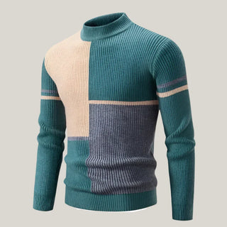 David Sweater | Warmer, gestrickter Herrenpullover mit Rundhalsausschnitt und Muster