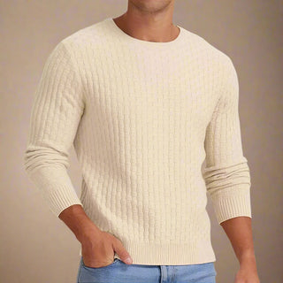 Ganti Sweater | Casual Strickpullover mit Karomuster und Rundhalsausschnitt für Herren