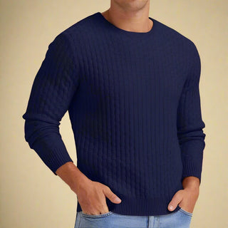 Ganti Sweater | Casual Strickpullover mit Karomuster und Rundhalsausschnitt für Herren