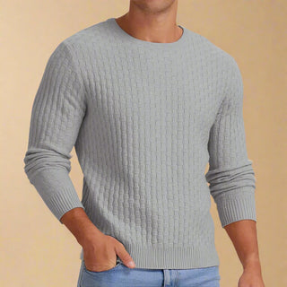 Ganti Sweater | Casual Strickpullover mit Karomuster und Rundhalsausschnitt für Herren