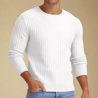 Ganti Sweater | Casual Strickpullover mit Karomuster und Rundhalsausschnitt für Herren