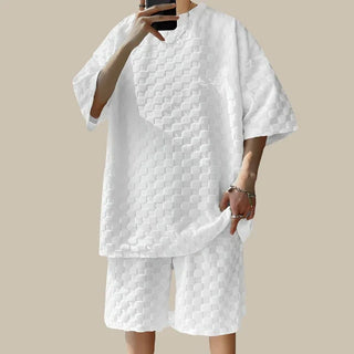 Zweiteiler für Herren - Twin Set mit T-Shirt und Shorts für den Sommer