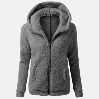 Fleecejacke - Warme Fleecejacke mit Kapuze für Damen