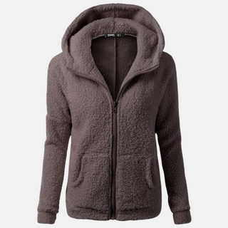 Fleecejacke - Warme Fleecejacke mit Kapuze für Damen