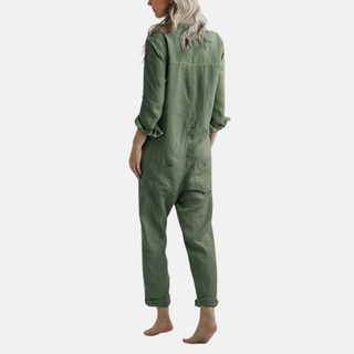 Overall für Sommer - Lässiger Langarm Overall mit Knopfleiste