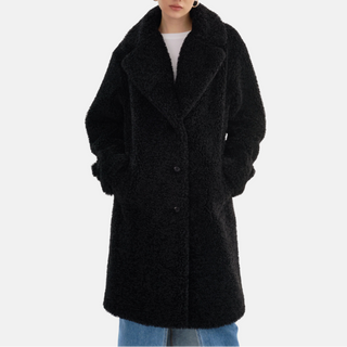 Fleecejacke - Stilvolle Lange Mantel mit Stehkrage für Damen