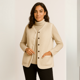 Plüsch-Weste für den Herbst - Elegante Warme Weste für Damen