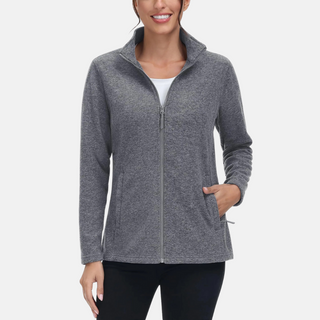 Fleecejacke - Sportliche Fleecejacke mit Kapuze für Damen