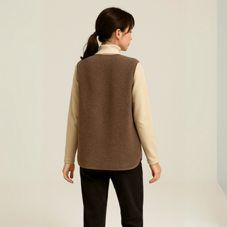 Plüsch-Weste für den Herbst - Elegante Warme Weste für Damen
