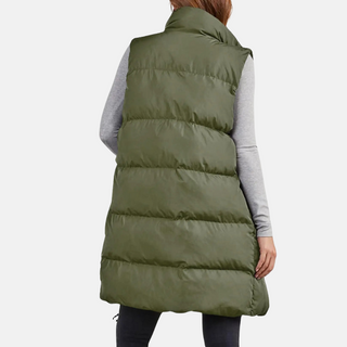 Lange Steppweste - Leichte Daunenweste für Damen