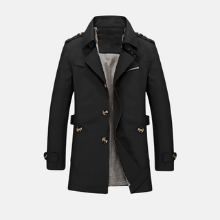 Trenchcoat für den Herbst - Stilvolle Lange Übergangsjacke für Herren