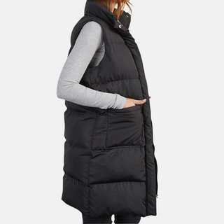 Lange Steppweste - Leichte Daunenweste für Damen