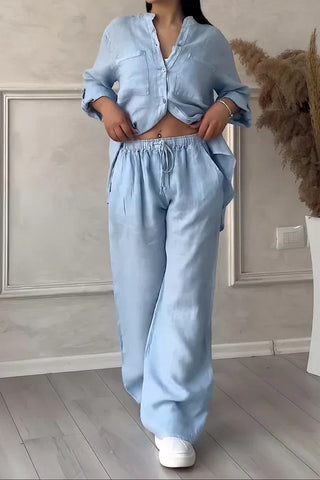 Zweiteiler für Damen - Bequemes Sommerset mit Bluse & Sommerhose