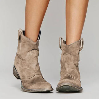Western Stiefeletten - Bequeme Vintage Cowboy Stiefel für Damen