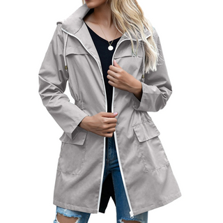 Regenjacke - Stilvolle Übergansjacke mit Kapuze