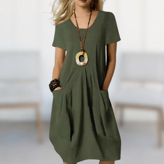Sommerkleid für Damen - Luftiges Maxikleid mit kurzen Armen