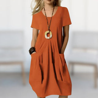 Sommerkleid für Damen - Luftiges Maxikleid mit kurzen Armen
