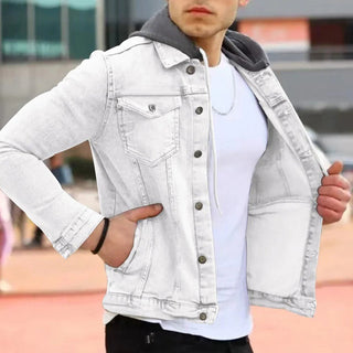 Hans Denim Jacke | Moderne Herren-Jeansjacke mit Kapuze