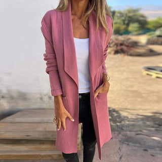 Übergangsjacke für Damen - Luftige Strickjacke mit Taschen