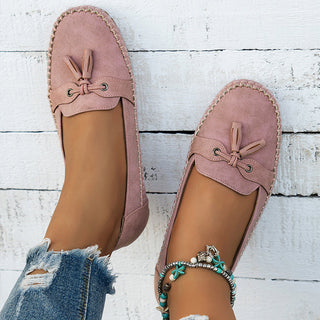 Halbschuhe für Damen - Bequeme Mokassins mit Fußbett für Sommer