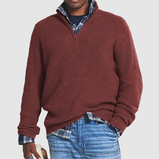 Troyer - Business Casual Strick-Pullover mit Reißverschluss für Herren