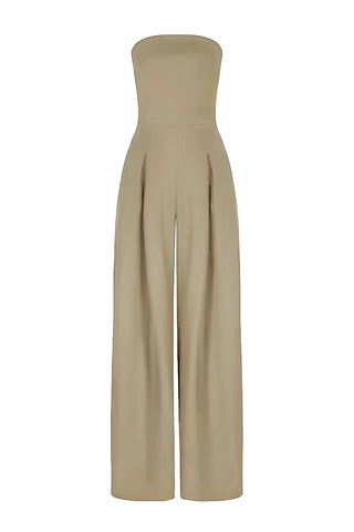 Jumpsuit - Trägerloser Jumpsuit Mit Weitem Hosenbein