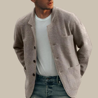 beige casual blazer jacket for men