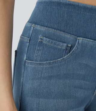ActiveFit Jeans - Weite Bundfaltenhose mit Bauch-Weg Effekt