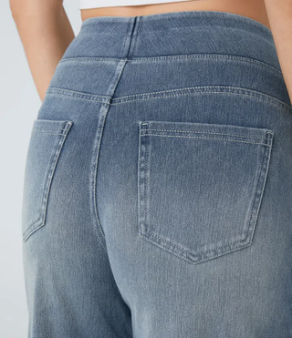 ActiveFit Jeans - Weite Bundfaltenhose mit Bauch-Weg Effekt