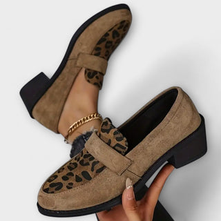 Halbschuhe für Damen - Elegante Loafers mit Absatz für Sommer