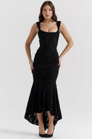 Abendkleid für Damen - Elegantes Midikleid mit Raffung für Hochzeiten