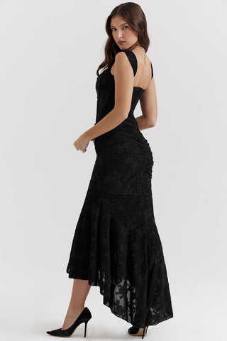 Abendkleid für Damen - Elegantes Midikleid mit Raffung für Hochzeiten