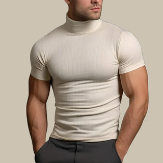 Dwayne Turtleneck T-shirt | Stilvolles Muscle-Fit T-Shirt mit Rollkragen für Herren