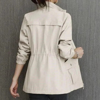Regenjacke - Wasserdichte Übergansjacke mit Stehkragen für Damen