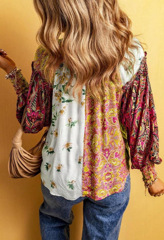 Bluse für Damen - Oversized-Bluse im Boho-Style