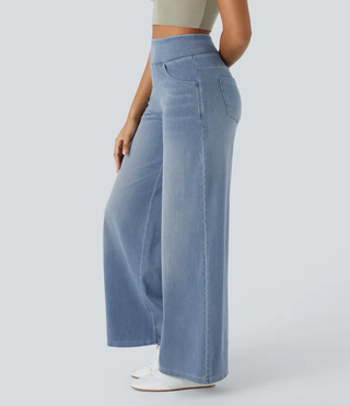 ActiveFit Jeans - Weite Bundfaltenhose mit Bauch-Weg Effekt