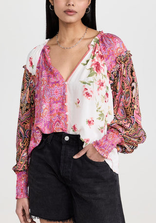Bluse für Damen - Oversized-Bluse im Boho-Style