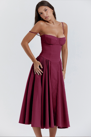 Midikleid für Damen - Elegantes Abendkleid für Hochzeiten und Partys