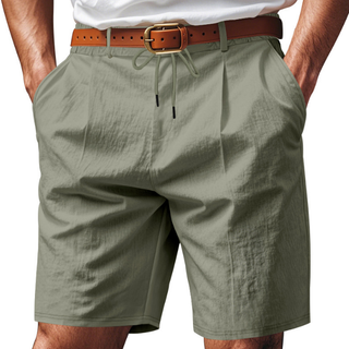 Bermuda Shorts für Herren - Klassische Pleated Kurze Hosen für Sommer