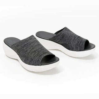 Pantoletten für Damen - Stilvolle Keilsandalen mit Fußbett für Sommer