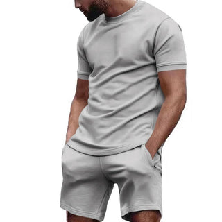 Ganti zweiteiliges Herrenset | Premium Solid Casual T-Shirt mit passender Shorts für Herren