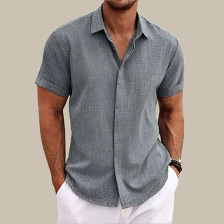 Garrix Shirt | Casual Herrenbluse mit kurzen Ärmeln
