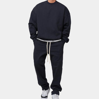 Ganti loungewear | Plain Casual Zweiteiliges Set mit übergroßem Sweatshirt und passender Jogginghose für Männer