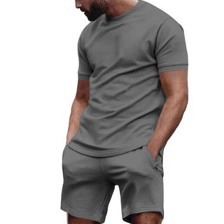 Ganti zweiteiliges Herrenset | Premium Solid Casual T-Shirt mit passender Shorts für Herren