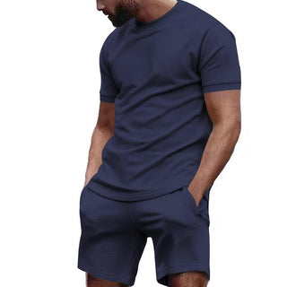 Ganti zweiteiliges Herrenset | Premium Solid Casual T-Shirt mit passender Shorts für Herren