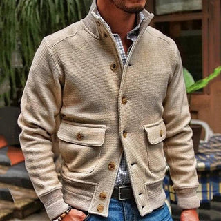 Strickjacke für Herren - Klassische Übergangsjacke mit Knöpfen